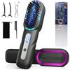 Shinkuro Spazzola Lisciante per Capelli Cordless, 5000mAh Piastra Capelli Pettine Lisciante Senza Fili, 4 Temperatura, spazzola e ferro per capelli con rivestimento in nano titanio per un calore uniforme