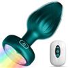 ANGKKY Plug anale, giocattoli sessuali per adulti - Plug anale vibrante a 10 modalità, LED colorato, telecomando per massaggio prostatico, adulti, uomini, donne e coppie
