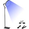 GDWD Lampada abbronzante Solarium per casa, 50 W, 250 LED, 460 NM, luce abbronzante per viso e corpo, luce solare rotonda con supporto regolabile e pieghevole (nero)