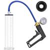 Generico Pompa Pene Manuale Sex Toy per Uomo con Impugnatura in Nylon e Manometro Estensore Pene Penis Pump Vuoto per Erezione Maschile(Blue-black,12 x 2.5 inch)