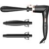 Generico Twist & Style Kit Professionale per Capelli, Bellissima 3 Accessori Intercambiabili, Nero con Dettagli Oro Rosa, Ricci e Onde, 200W, Ceramica, 200°C