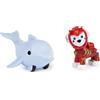 Paw Patrol, Aqua Pups - Set di action figure Marshall e Dolphin, giocattoli per bambini dai 3 anni in su