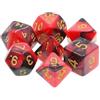 Epic Forge Set di 7 dadi multiformato con scatola - rosso e nero con mix di colori