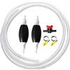 Loopunk Pompa Trasferimento Liquido dell'Acqua,Pompa a sifone Manuale Portatile, Pompa Acqua Manuale Pompa di Mandata del Gasolio,2 Pz Pompa Manuale + 2 m Tubo Flessibile + Valvola