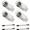 ERSDGG 4 proiettori LED per porte auto, illuminazione porta, illuminazione di benvenuto, illuminazione per porte auto, adatto per A1/A3/A4/A5/A6/A7/A8/Q2/Q3/Q5/Q7/Q8/TT/R8