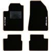 QUEMAR Tappetini Auto per Fiat Bravo 198, Bordo Beige, 2 Ricami | 2007-2014 / Kit Tappeti Moquette e Gomma su Misura / Set 2 Anteriori + 2 Posteriori / Ricami e Colori Personalizzati