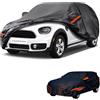 generico Telo copriauto esterni Compatibile con MINI Countryman 2010-2026,antivento,antipioggia,antineve,antisole impermeabile,protezione per tutte le stagioni (black orange)