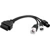 Hoembpn OBD2 - Cavo diagnostico a 16 poli su 3/4/6 poli, compatibile con Honda Yamaha, Suzuki, KTM, moto, 30 cm