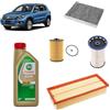 OP Kit tagliando 4 filtri + 5L olio Edge 5W30 LL per Volkswagen Tiguan 2.0 TDI 2016+
