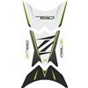 Colorbike Pintura y adhesivos de motos. Tankpad Tank Pad Protector serbatoio moto - Adesivo serbatoio moto 3D compatibile con Kawasaki Z750 Z 750 grigio/verde/nero - 21 x 12 cm più regalo