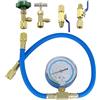 Wisepick Set di Tubo di Ricarica e Manometro R290 e R600A con Rubinetto e Valvole di Intercettazione