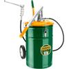 Jadever Ingrassatore Manuale Pneumatico con Fusto da 25kg in Acciaio e Ruote, Compressore a Leva per Grasso, Pistola Ingrassatrice Professionale, Pompa per Grasso ad Alta Pressione