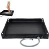 Generico Base Doccia Pieghevole da Campeggio 80cm, Vassoio Portatile per Doccia Esterna con Tubo di Scarico Rapido | Base Bagno Pieghevole per Camper, Tenda, Piscina | Piatta Doccia per Esterno (nero)