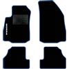 QUEMAR Tappetini Auto compatibili con Opel Mokka e Mokka X 2012-2020/ Kit Tappeti Moquette e Gomma su Misura (Set 2 Anteriori +2 Posteriori)/ Ricami e Colori Personalizzati (Bordo Blu, 1 Ricamo)