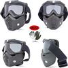 farbrothersonline COMPATIBILE CON Premier VISIERA A MASCHERA PER CASCO JET, INTEGRALE, MODULARE, CROSS PER MOTO, SCOOTER, MOTOCROSS, SCI, PAINTBALL CON OCCHIALI FUMÈ SEPARABILE DALLA MENTONIOERA NERA FORATA