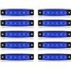 VIGORFLYRUN PARTS LTD 10x 6 LED 3.8 Luce Laterale da Camion Indicatore LED Lampada di Posizione, per 12V Rimorchio Camion Furgone Rimorchi Auto Trattore Camper SUV - Blu