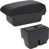 kjjukrhfs Poggia braccio Auto Per Ford Fiesta MK7 2009-2017 Bracciolo Box Auto Bracciolo Box Portaoggetti Bracciolo console centrale(C Black line NO USB)