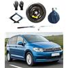 D'ANGELO 1988 Kit Ruotino di Scorta 16 compatibile con Volkswagen Touran con Cric, Chiave, Guanti e Sacca