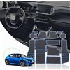 Ruiya per Peugeot 2008 e-2008 Restyling 2020-2024 2025 Tappetino per Console Centrale in Gomma, Tappetino per Porta Bicchiere Bracciolo Cucitura Porta Antiscivolo Tappetino Peugeot 2008 Accessorio