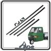 Piaggio KIT SERIE LISTELLI GUARNIZIONE GUARNIZIONI VETRO PARABREZZA ANTERIORE PER PIAGGIO APE 703 TUTTE LE VERSIONI - PIAGGIO APE 602 ORIGINALE PIAGGIO.