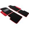 IL TAPPETO AUTO BY FABBRI 3 COLOR0000033R, Tappeti auto moquette compatibile con 500 dal 2007-2013, Fiat 500 dal 2013-, 2 Ricami, Rosso NO ELETTRICO - NO HYBRID