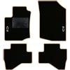 QUEMAR Tappetini Auto per Citroen C1 2005-2013, Bordo Beige, 2 Ricami | Kit Tappeti Moquette e Gomma su Misura / Set 2 Anteriori + 2 Posteriori / Ricami e Colori Personalizzati / Antiscivolo