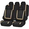 DANETI Coprisedili Auto, per Peugeot 106 107 205 206 207 208 301 306 307 Fodere Anteriori E Posteriori Poliestere Traspirante Impermeabile Coprisedili Auto Accessori,Beige