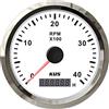 KUSContagiri con contagiri garantito con contaore 4000 RPM 85mm 12V/24V con retroilluminazione (bianco)