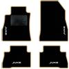 QUEMAR Tappetini Auto per Nissan Juke I, Bordo Beige, 4 Ricami | 2010-2019 / Kit Tappeti Moquette e Gomma su Misura / Set 2 Anteriori + 2 Posteriori / Ricami e Colori Personalizzati