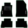 QUEMAR Tappetini Auto compatibili con Nissan Juke I 2010-2019 / Kit Tappeti Moquette e Gomma su Misura (Set 2 Anteriori + 2 Posteriori) / Ricami e Colori Personalizzati (Bordo Verde, 2 Ricami)