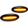 PolarLander Indicatore di direzione dinamico a LED per Auto, Compatible for Nissan Qashqai J10 X-Trail T31 Cube Juke Leaf Micra K13 Note E11 NV200 Lenti fumé Confezione da 2