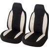 XVGUOYAN Coprisedili Auto Per Peugeot 107 Per C1 Per Aygo Per Mazda Coprisedili Anteriori Alti Con Schienale Alto Universali 2 Pezzi Protezione Per Sedili Auto Coprisedile Auto(2pcs beige)