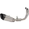 HPZPRPCEW Terminale Di Scarico Completo Slip On Per Aprilia RS660 RS 660 Per Tuono 660 2021-2024 Per Moto Con Raccordo Anteriore E Silenziatore In Carbonio(Argento)