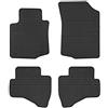 FROGUM 0639 Tappetino in Gomma nero anteriore e Posteriore Compatibilità con CITROËN C1 PM, PN, PEUGEOT 107 Hatchback PM, PN, TOYOTA AYGO WNB1, KGB1