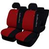Lupex Shop Copri-sedili Auto Compatibili Panda Seconda Serie (mod.169) Versione 60e40 | Rosso | Set Copri-Sedile Anteriori e Posteriori | Logo Ricamato | Airbag Compatibile | Accessori Auto
