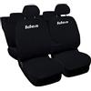 Auto Accessori Lupex Copri-sedili Auto Compatibili Idea | Made In Italy | Set Coprisedili Anteriori e Posteriori | Logo Ricamato | Airbag Compatibile | Interni (Nero)