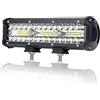 AUXTINGS 23 cm 180W Barra luminosa a LED Pod Luce tripla Luce di guida Off Luci della strada Spot Flood Combo impermeabile Trave LED Cubi Luci per Fuoristrada camioncino ATV UTV SUV,12V 24V CC