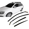 J&J AUTOMOTIVE HEKO Deflettori per Skoda Fabia 3 5-Porte Berlina 2014-2021 | 4 deflettori HEKO per Skoda Fabia 3 5-Porte Berlina/Wagon, PMMA 3 mm, fumé, canale del finestrino.