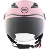 BHR Casco Moto Bambino Demi-Jet, BHR 838 CHILDREN, Casco Scooter per Bambini/Bambine Omologato ECE 22.06, Visiera Antigraffio e Sgancio Micrometrico, Rosa, XL