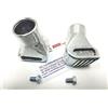 AER MOTO SPARE PARTS COPPIA PIEDINI SCARPETTE ALLUMINIO CROMATE COMPATIBILE CON VESPA PX 125 150 200 TUTTE LML STAR 125 150 151 200