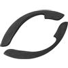 HEYSOF Pelle Scamosciata, Coprivolante per Auto 2 Pezzi, Copertura Protettiva Segmentata Traspirante Antiscivolo, Accessori Decorazione, per Alfa Romeo Giulia Stelvio 159 147 156,bla-ck2