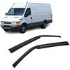 CarJoy Deflettori aria paravento parapioggia per finestrini laterali Compatibile con Iveco Daily 2004-2014 Protezione dal vento per auto Adesivi Deflettori montaggio esterno 2 pezzi