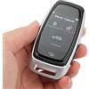 aqxreight Chiave LCD Intelligente, Chiave LCD Intelligente per Auto Touch Screen Connessione 5.0 Ingresso Senza Chiave Tocco Fluido per Modelli con Avvio a Pulsante (D'argento)