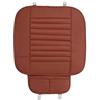 liuzz Coprisedile universale per auto senza schienale PU in pelle di bambù Carbone di legna Cuscino per sedile auto Automobili Coprisedile antiscivolo Sedile marrone