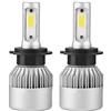 SYH&AQYE Lampadine per Fari a LED H7 da 2 Pezzi, Fari da 18 W 4000LM con Ventola di Raffreddamento, Dissipatore di Calore in Alluminio, Chip COB Plug and Play, Fari Impermeabili per Auto, Camion, SUV, Ecc.