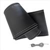 Generisch Xkeribom Coprivolante auto da cucire in morbida pelle nera coprivolante (diametro volante 37 - 38 cm) con filo a scelta XLBG1NEU-L4 (cuciture grigie)