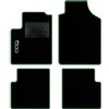 QUEMAR Tappetini Auto compatibili con 500 dal 2007 anche Hybrid/Kit Tappeti in Moquette e Gomma su Misura (Set 2 Anteriori + 2 Posteriori)/ Ricami e Colori Personalizzati (Bordo Verde, 1 Ricamo)