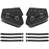 Eejghfwq Borsa Sella Moto Per Sportster XL 883 1200 Per Bobber Custom Moto Borse Laterali Universali In Pelle PU Nera Borsa Laterale Bagaglio