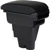 ZENVI Compatible with Peugeot 207 Braccioli 207 CC | linea nera,Braccioli,Console Centrale Organizer Immagazzinaggio Scatola,Doppio Spazio,Piastra appoggio gomito estesa