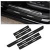 BEDPET Protezione Battitacco Portiera, per Fiat Panda City Life/Sport/Cross 2021-2024 Fibra Carbonio Battitacco Adesivi Striscia,A